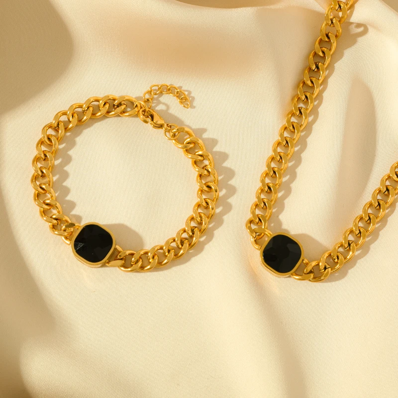 EILIECK 316L Edelstahl Goldfarbene Kugel-Perlenkette für Damen, Modischer Trend-Halsschmuck, Wasserdichter Schmuck, Geschenk-Halskette – Detail 13