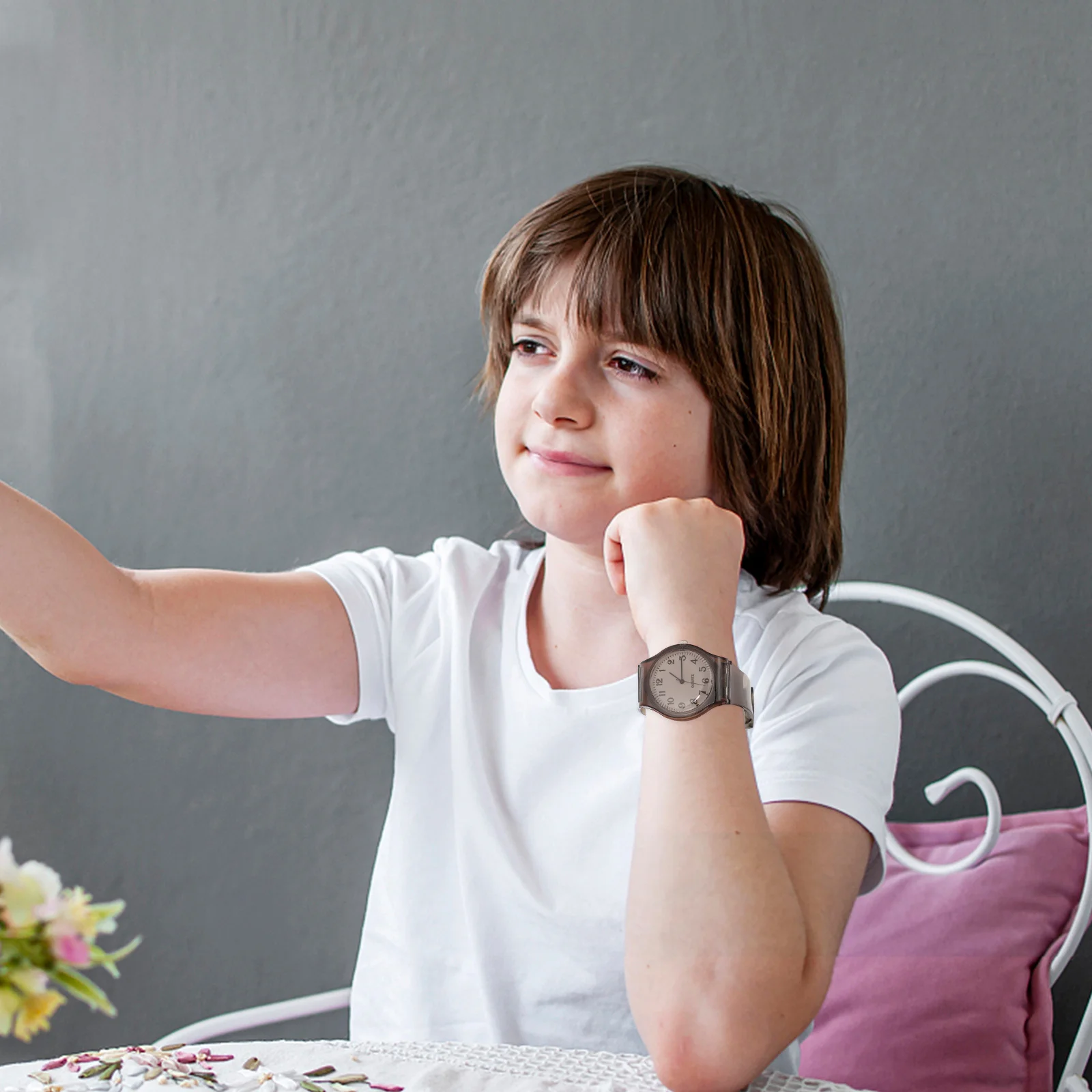 

2Pcs Children Watches Plastic Kids Fashion Durable Waterproof Wristwatch School Students Stylish Gift for Time Recognition