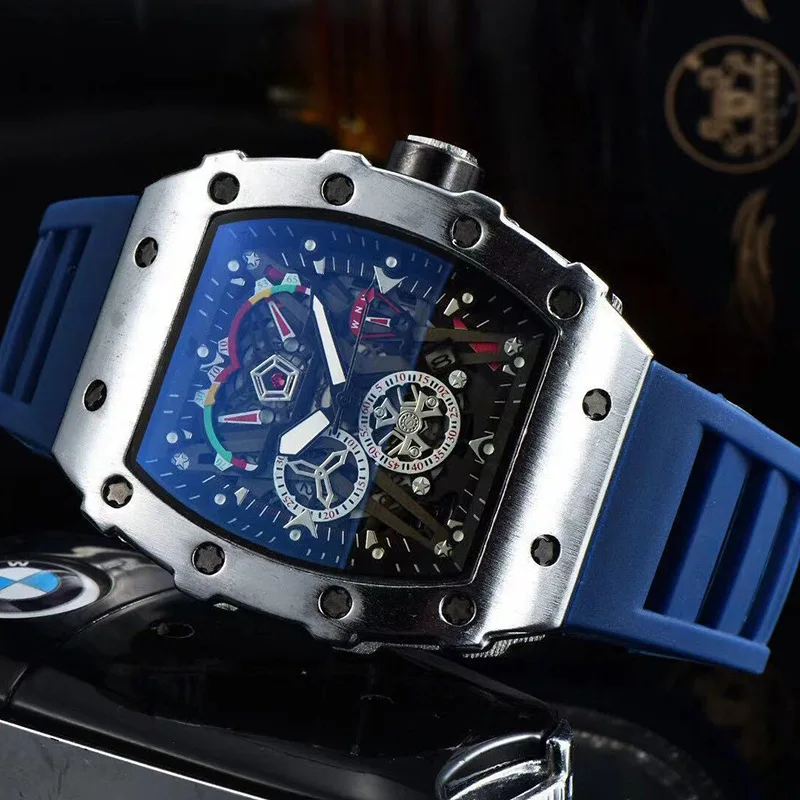 Full-featured Men Waterproof Luxury Stainless Steel Male Clock boy fashion hand quartz watch For men