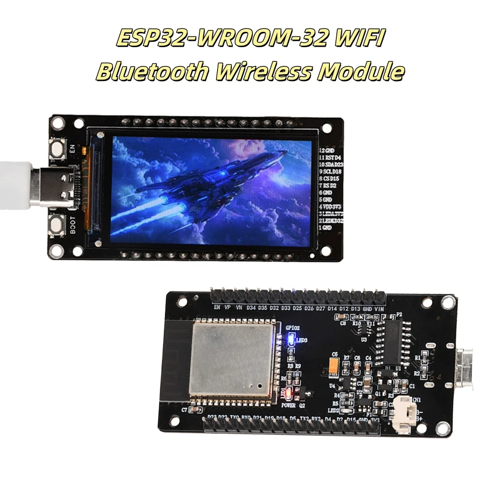 ESP32 1.9 بوصة شاشة الكريستال السائل مجلس التنمية ESP32-WROOM-32 واي فاي بلوتوث وحدة لاسلكية 170*320 القرار