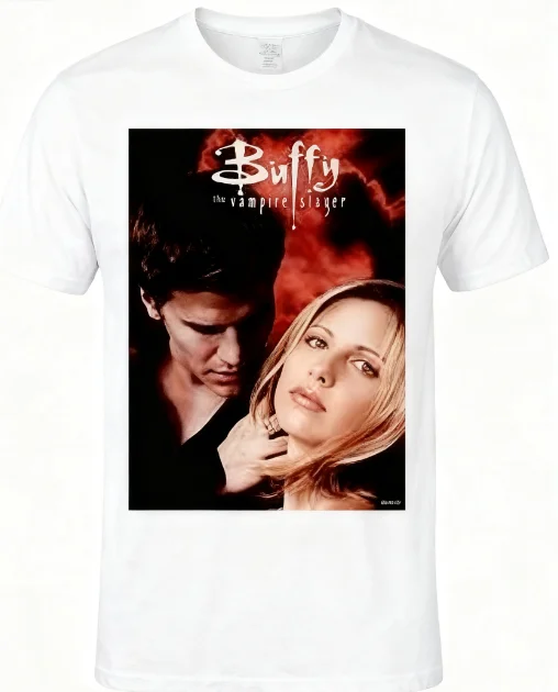 تي شيرت برسومات Buffy the Vampire Slayer لعام 2026 للنساء والرجال، تي شيرت قطني مطبوع عليه برنامج تلفزيوني قوطي، بلوزة كلاسيكية لعشاق 90s #3