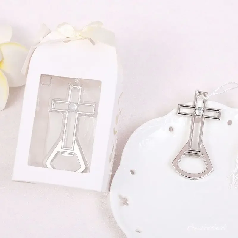 10Pc Vintage Bottle Opener Cross Accessories Wedding Pendant Beer Opener Wedding Party Supplies Cross Souvenir