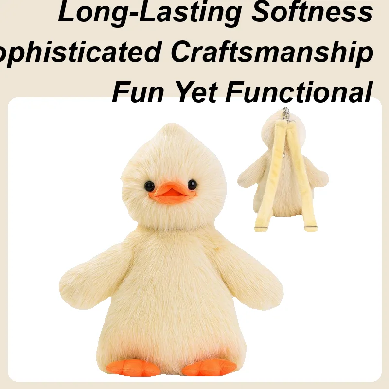 

Duck Bag Travel Backpack Duck Plush Stuffed Toy Fashionable Shoulder Bag With Adjustable Strap For Travel Shopping School