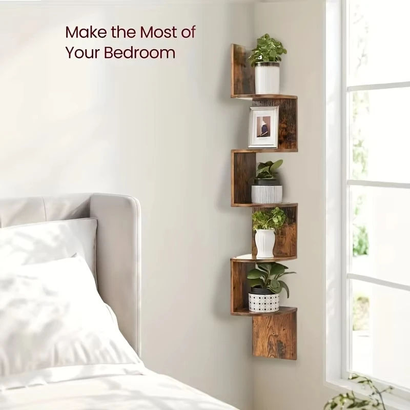 Estantes flotantes para pared, estante de esquina, ahorro de espacio, fácil instalación, adecuado para sala de estar, decoración de baño, estantería para libros