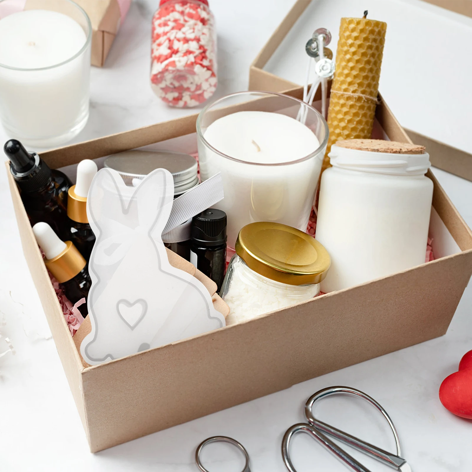 

6 шт., формы для кроликов C, пасхальные силиконовые трафареты, инструменты для декора, воск, сделай сам, домашний декор, гибкие, прочные, легко извлекаемые формы