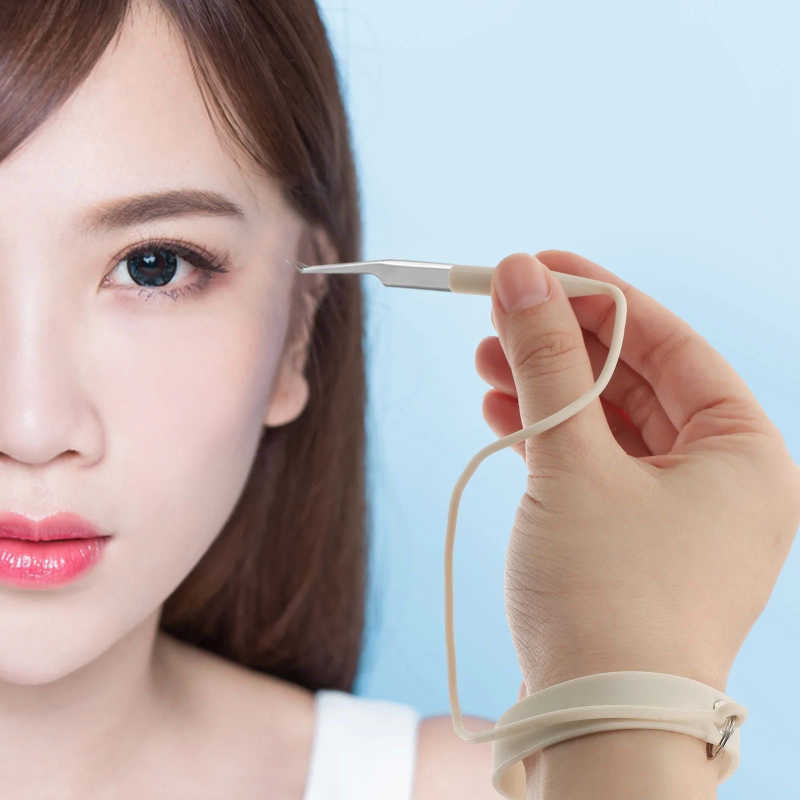 まつげホルダーシリコーンリストバンドまつげエクステンション用軽量ポータブルメイクツール滑らかで耐久性のある女性アクセサリーまつげ