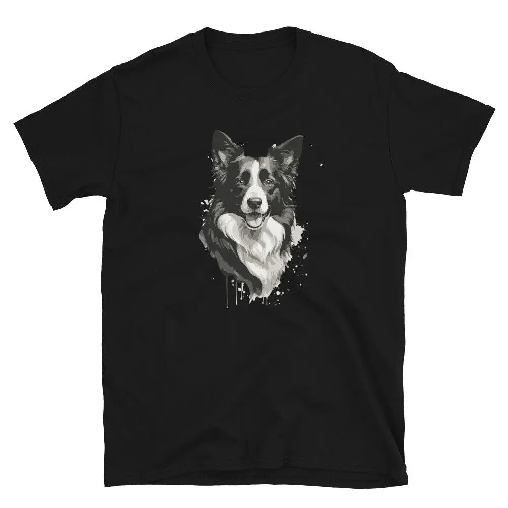 

Realistic Border Collie Dog Face Lovers Dog Animal Short-Sleeve Unisex T-Shirt