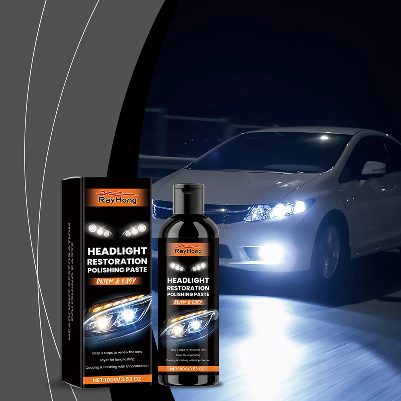 Professional Car Headlight Lens Restoration Liquid Headlight Polish Coating Refurbishment Liquid For All Headlights