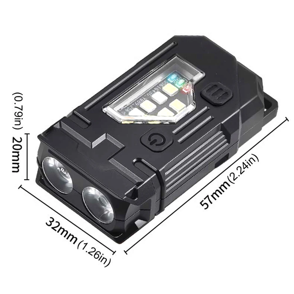 

LED SMD Keychain Flashlight USB Rechargeable Hat Clip Flashlight with Magnetic Base for Emergency Outdoor Activities Walking Dog