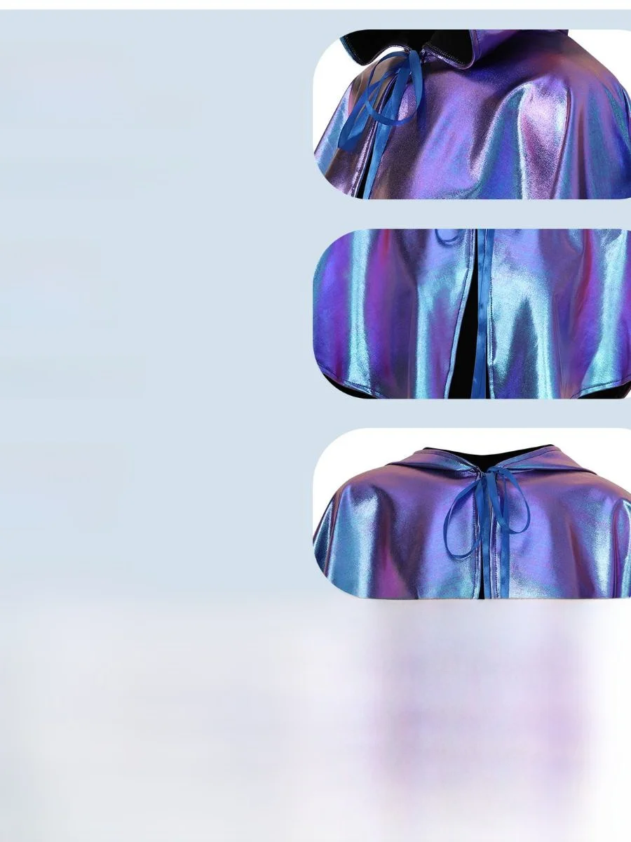 loween Death God Robe Laser Multicolor Par Costume  Cloak Women's Ethnic Stage Clothing Polyester Fabric