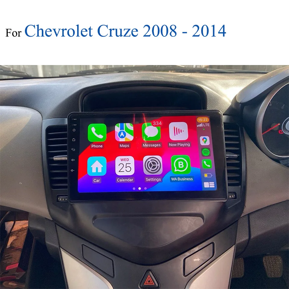 Android 14 8G+128G For Chevrolet Cruze 2008 2009 2010 2011 2012 2013 2014 Car Autoradio FM AM Stereo Video Music A/V HU 4G Lte