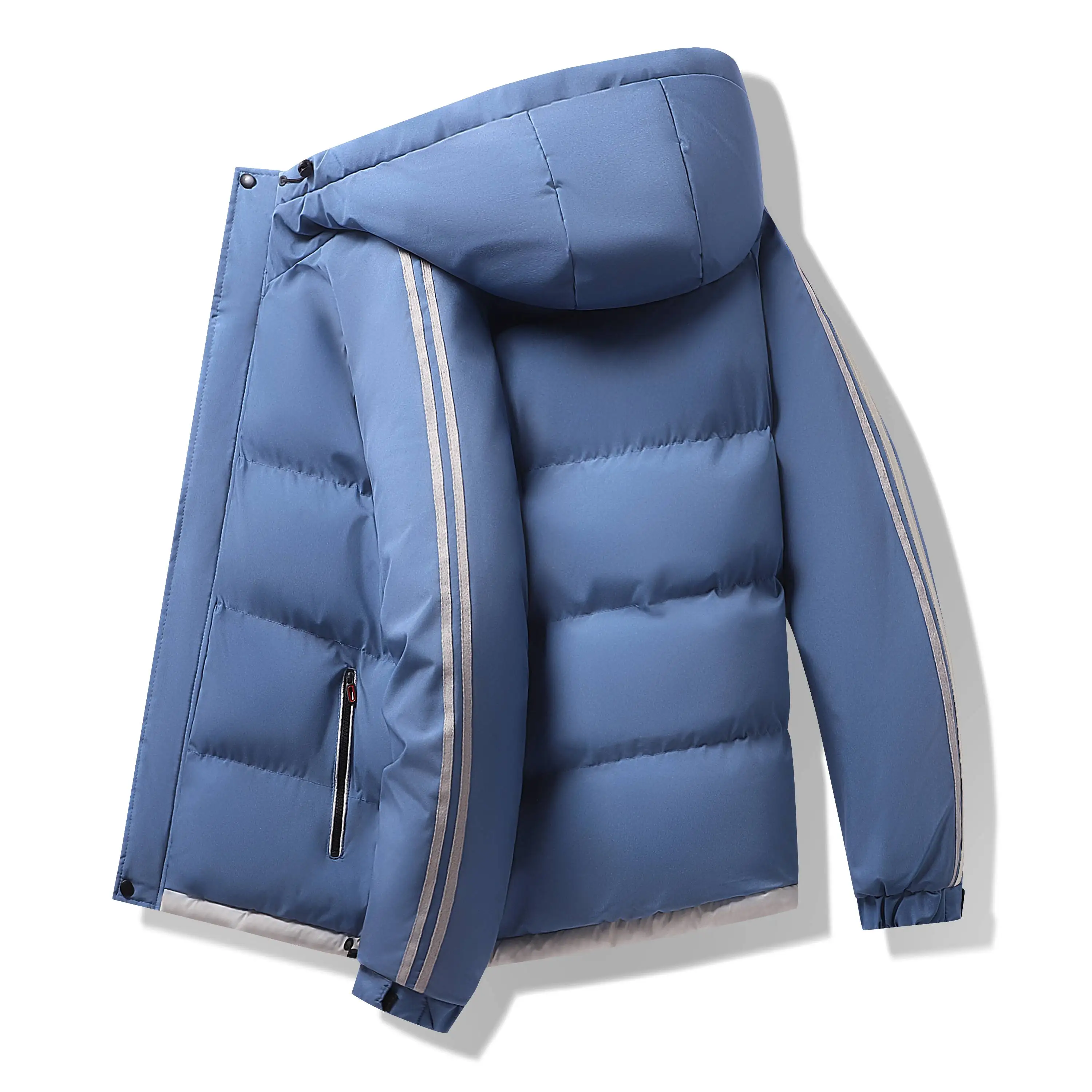 Herbst Winter Jacken für Männer Parkas Mit Kapuze Baumwolle Gepolsterte Solide Farbe Chamarras Para Hombre 2022 Herren Windbreaker Warme Mäntel 5XL