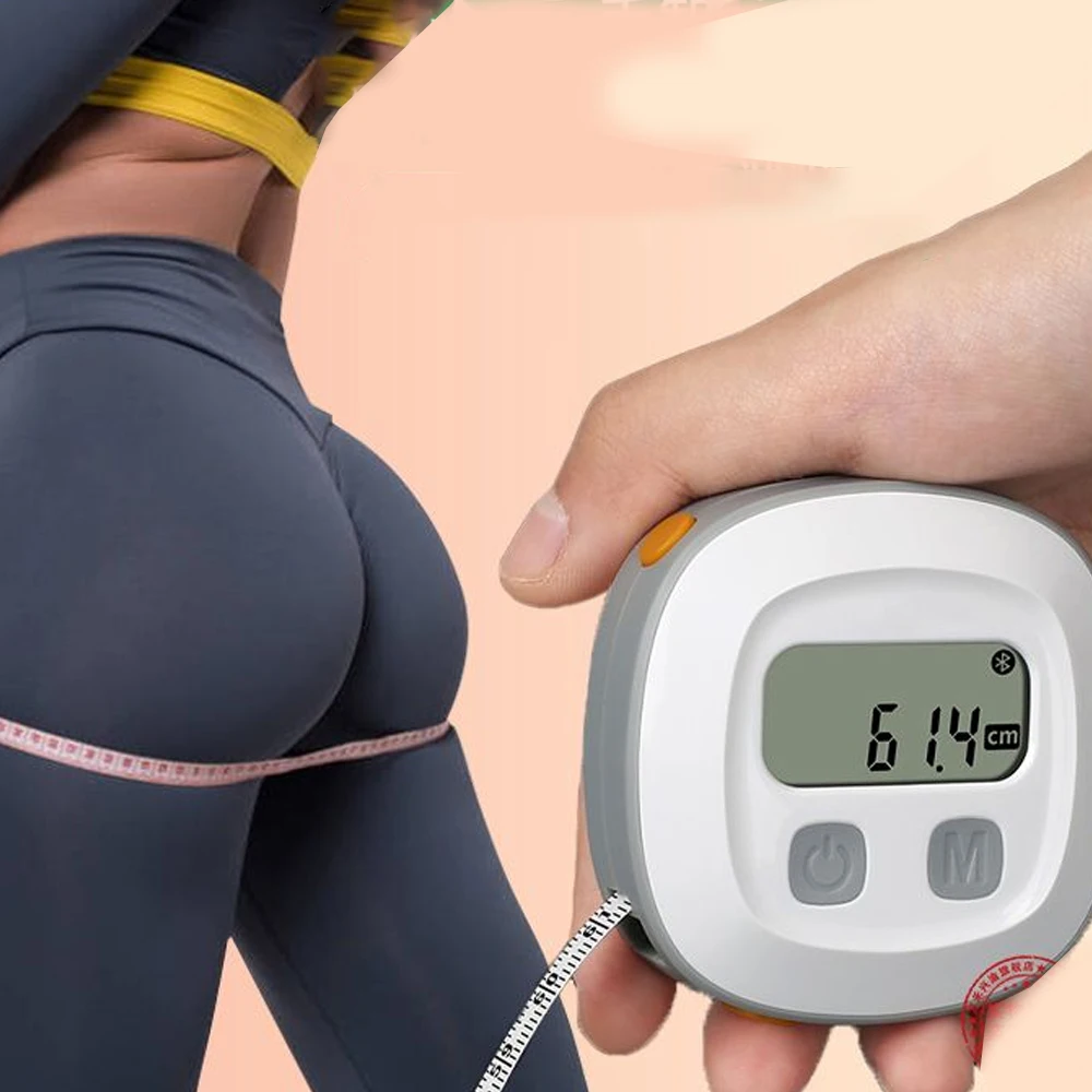 Retractable Digital Smart Body Tape Measure with App Portable 150cm Bluetooth LED Electronic Health Test