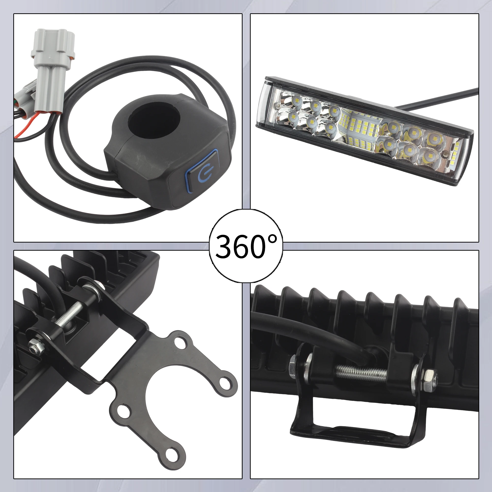 For Surron Light Bee X Electric Bike Motorcycle Headlight Plate Spotlight 12V Segway Enduro Motocross Tuning Modified Parts