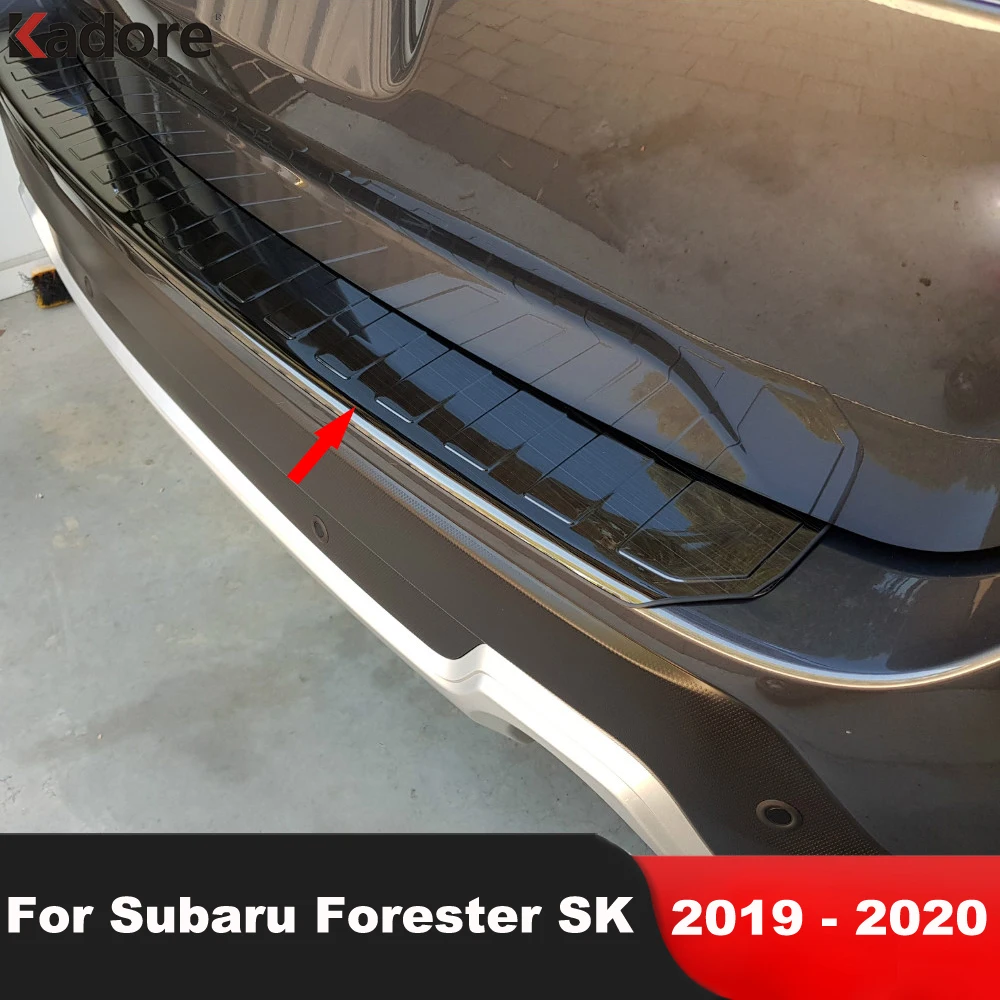 For Subaru Forester SK 2019 2020 Stainless Steel Rear Tail Door Trunk Bumper Cover Trim Tailgate Door Sill Plate Car Styling