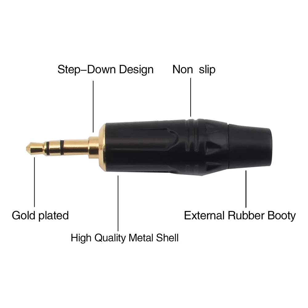 3.5 مللي متر إلى المزدوج XLR كابل ستيريو 1/8 بوصة مقبس صغير إلى 2 XLR ذكر Y الفاصل وصلة محول لأجهزة الكمبيوتر المحمول والكمبيوتر الذكي المتكلم الخ