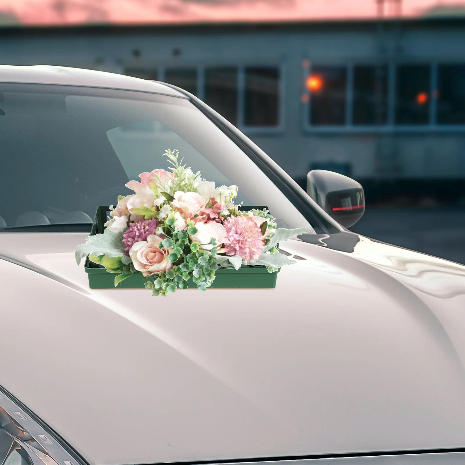 

1Set Wedding Car Flower Holder Durable Plastic Floral Mud Frame Practical Tool for Flower Arrangement Party Decor