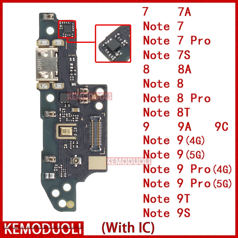 

Usb Dock Charger Connector Flex for Xiaomi Redmi Note 7 7A 7S 8 8A 8T 9 9T 9S Pro 4G 5G Charging Board Flex Ports