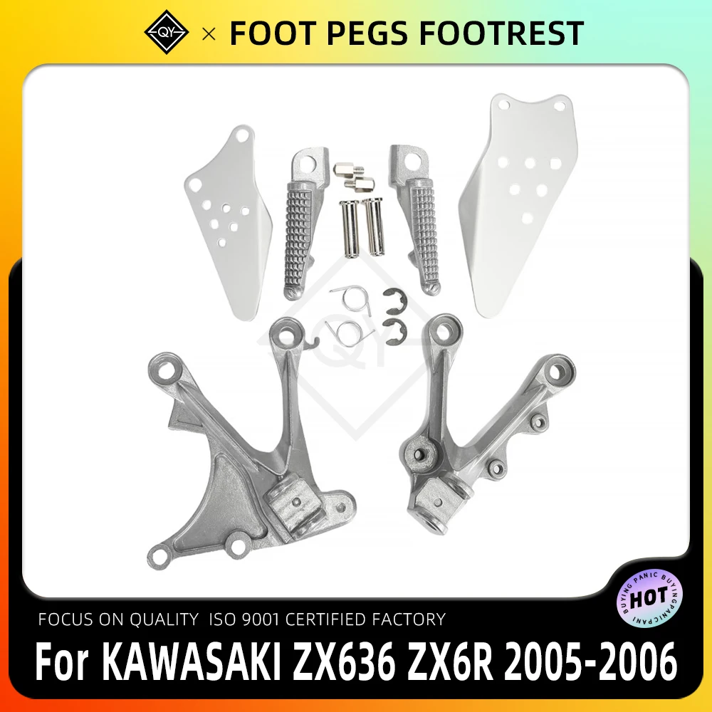 

LQYL мотоциклетные передние подножки для мотоциклистов, набор кронштейнов для подножек для KAWASAKI ZX636 2005-2006 ZX6R 2005-2006 ZX 6R 636 2005-2006