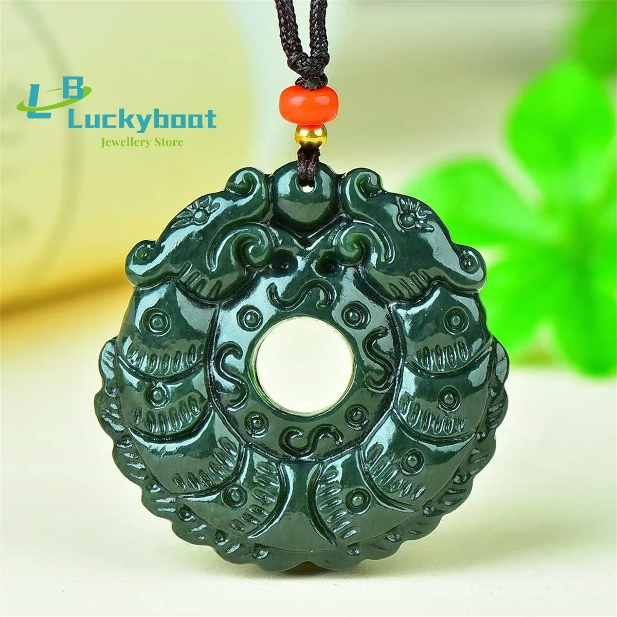 

Natural Hotan Jade Ping An Double Beast Pendant Simple Personality Exquisite Fashion Versatile for Men and Women