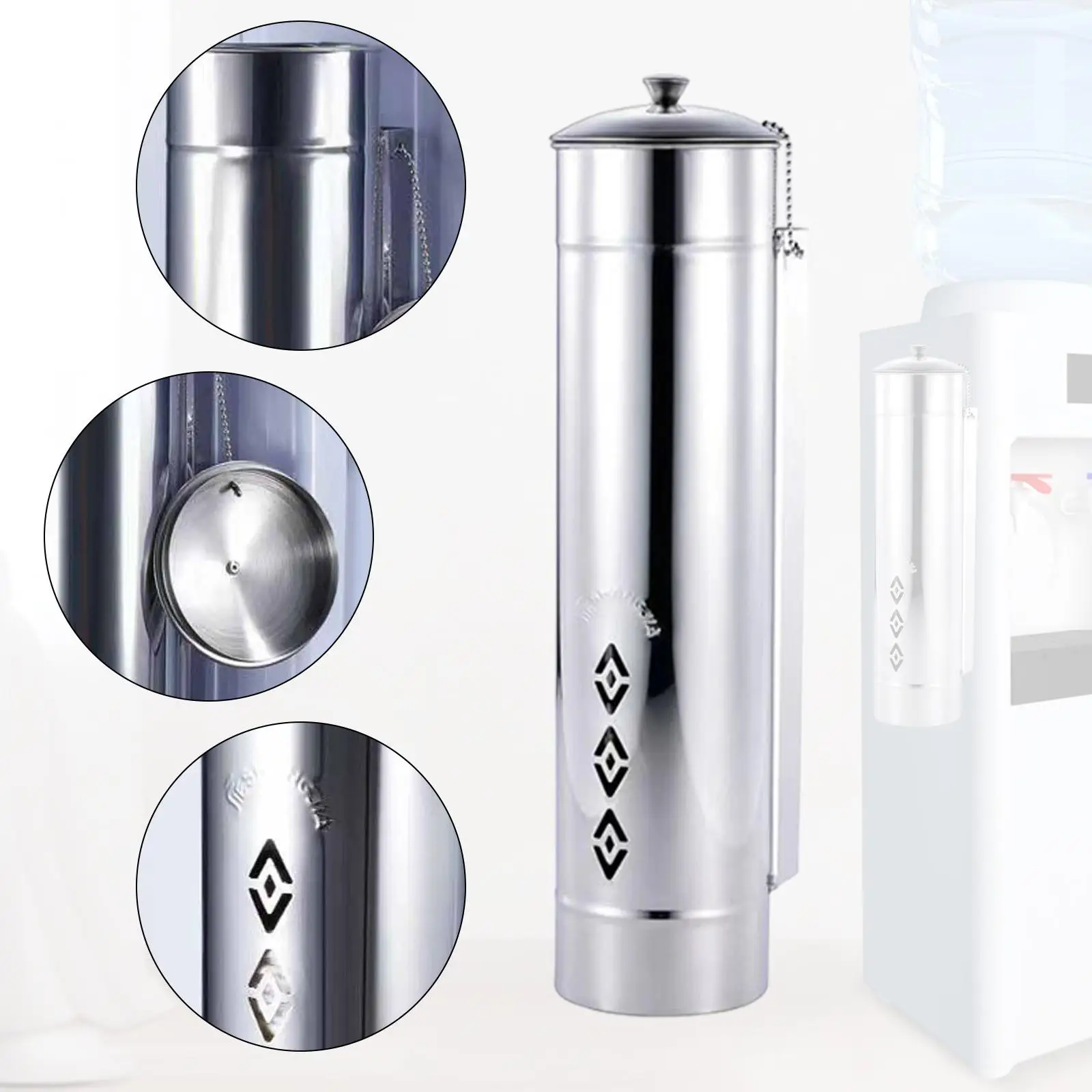 

Paper Cup Dispenser Water Cup Dispenser Versatile Easy to Install Premium Stainless Steel for Gym Living Room Dining Room
