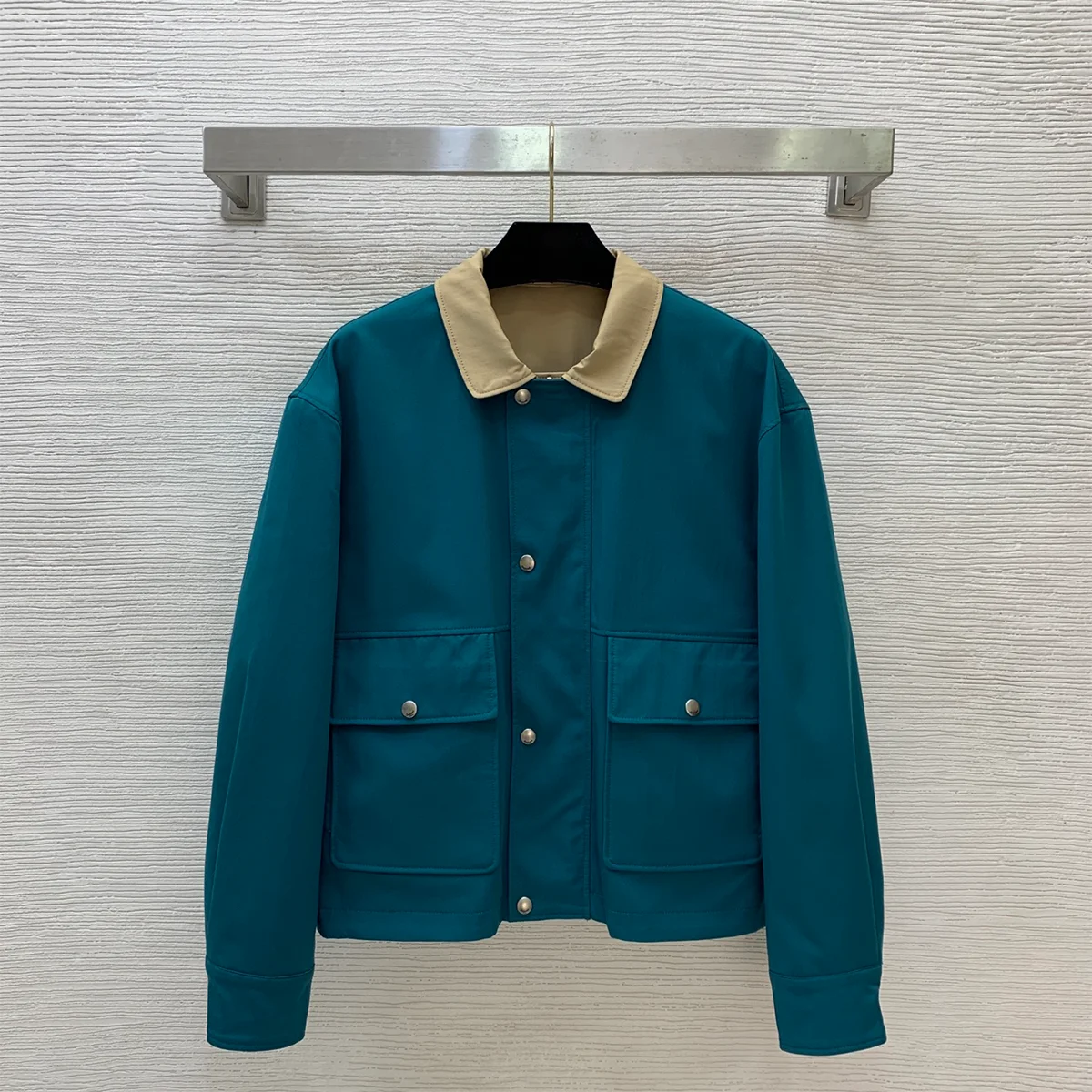 2026 high-quality new women's Korean style standing collar double-sided workwear jacket--hb718