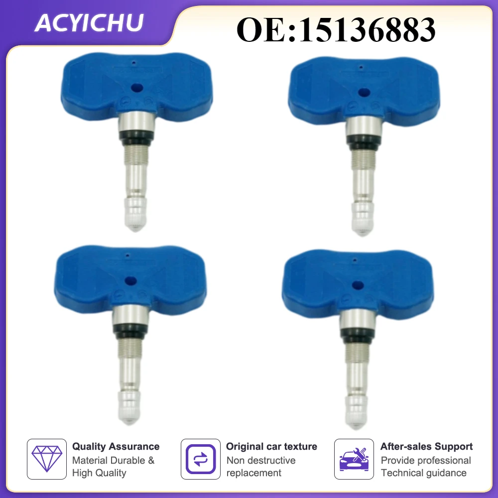 4PCS Tire Sensor 315MHz 15136883 TPMS Wheel Tires Pressure Monitor System For Chevrolet Tahoe Suburban Silverado HD Avalanche