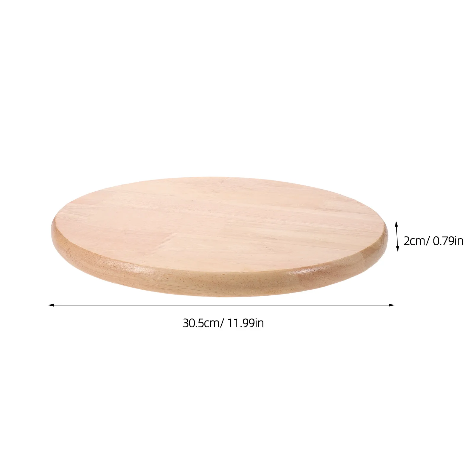 Round Wooden Serving Tray 12 Inch Natural Oak Wood Large Cake Plate for Pizza Dessert Charcuterie Display Rustic Wood Food