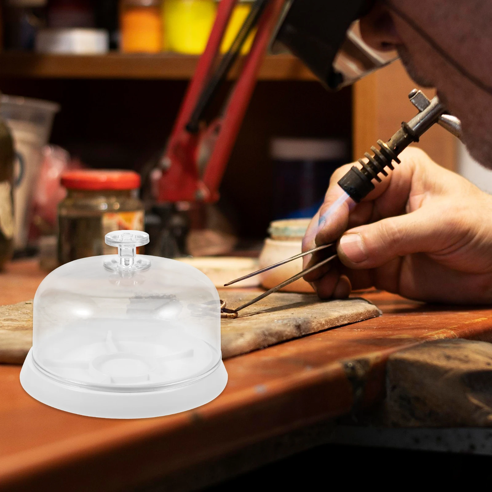 

Dust Cover Watch Movement Storage Tray Parts Container Repair Tools Watch Accessories Organizing Crafts White Base