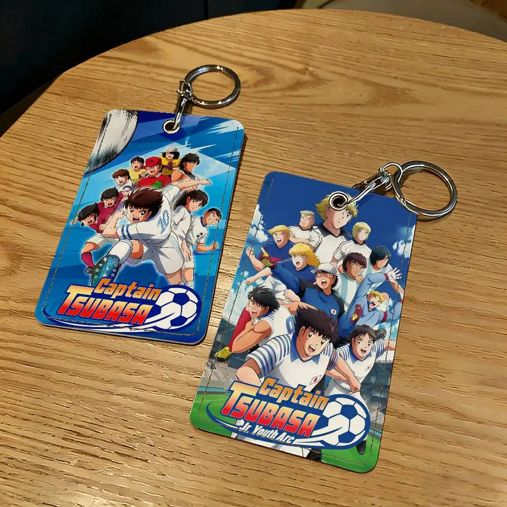 

Anime C-Captain T-Tsubasa Card Holder Keychain Key Ring Door Lock Access Protective Case For Security Gift
