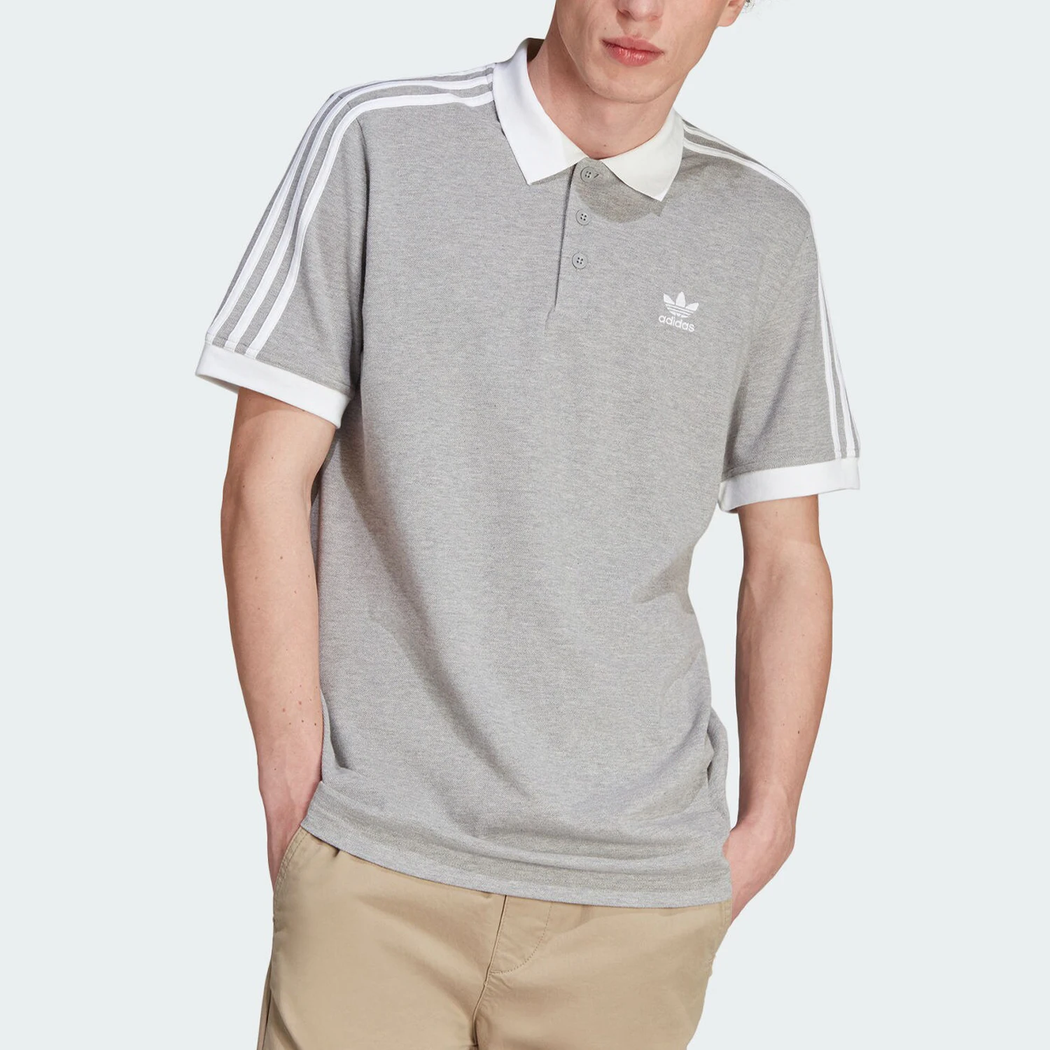 

Adidas Official Genuine Trefoil Мужская спортивная рубашка поло в стиле ретро с короткими рукавами IL2502