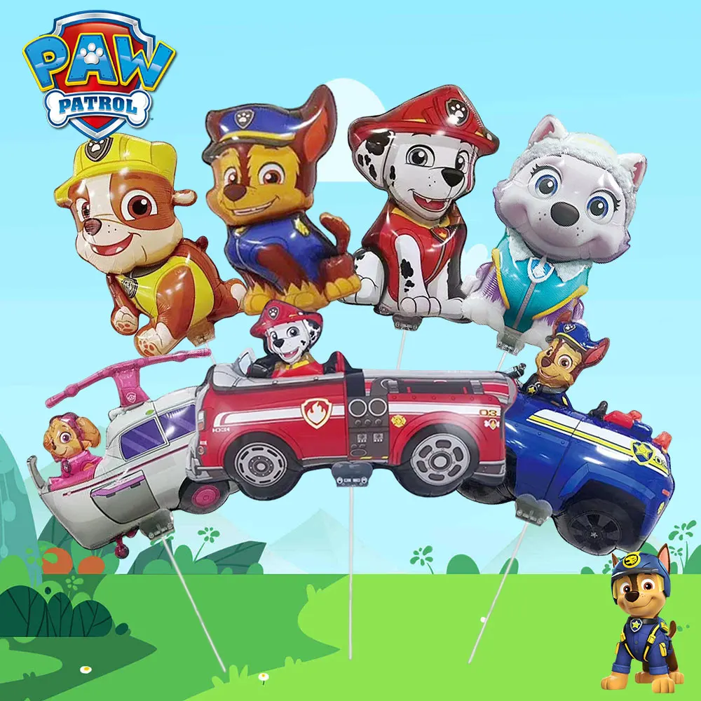 

Paw Patrol Themed Balloon Cartoon police cars Fire engines Dog for Children's Birthday Party Decoration Supplies Gift Toys