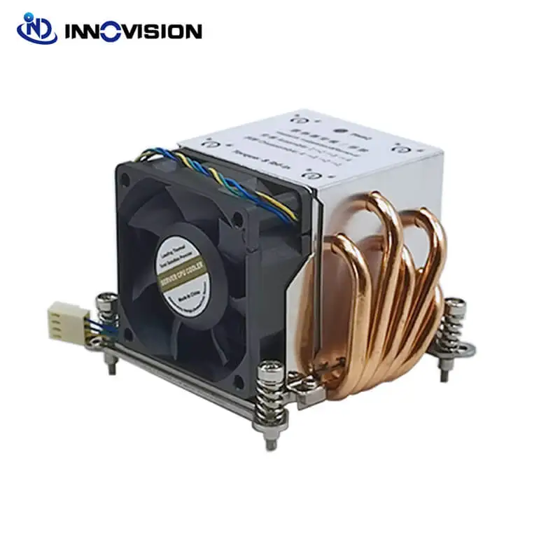 High Heat Dissipation LGA1700 2U CPU Cooler With 5 Heatpipes Active Heatsink 6025MM Dual Balling Fan TDP Up To 165W