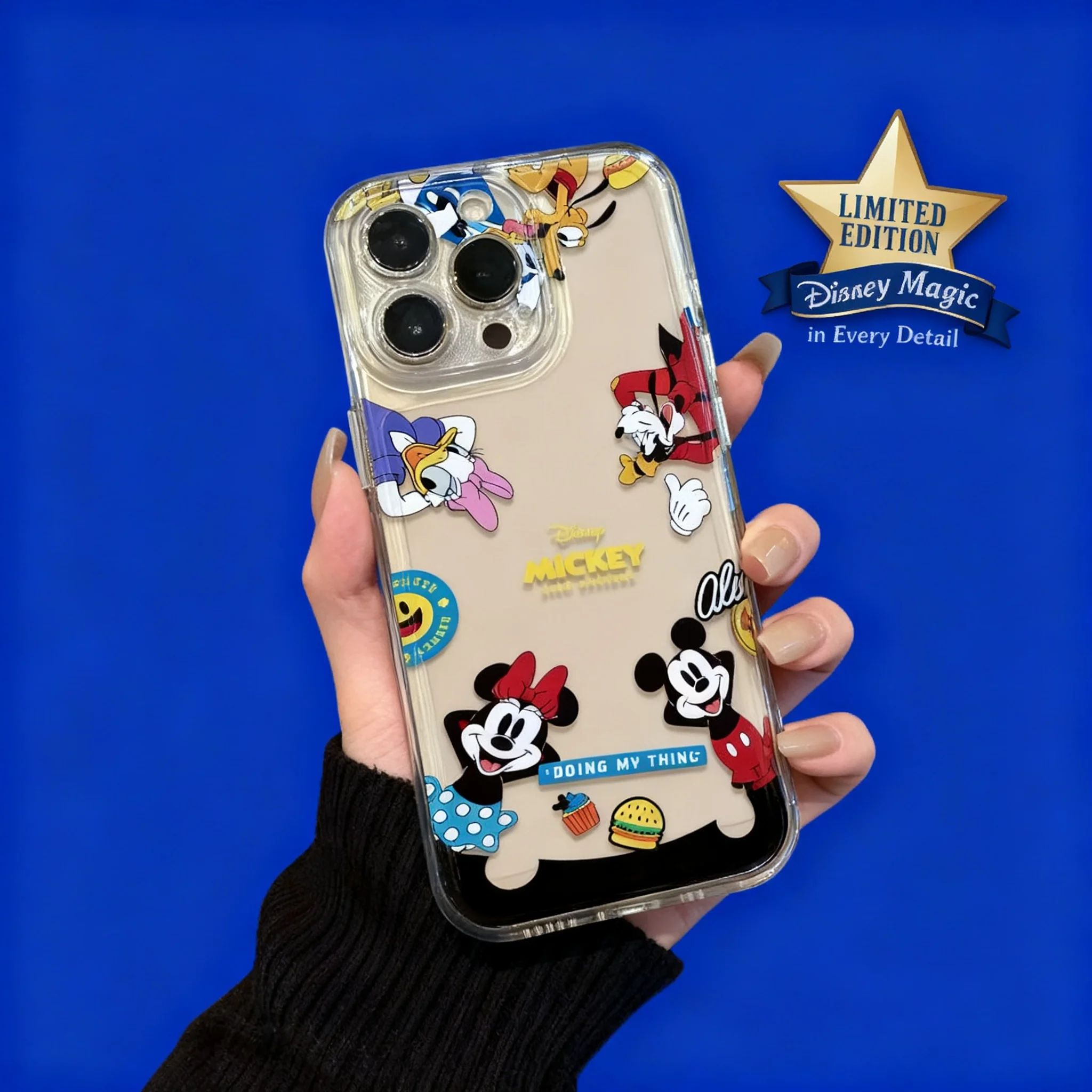 

Противоударный прочный защитный чехол с милым и забавным дизайном Микки Мауса для iPhone 17, 16 Pro Max, 15 Plus, 14, 13