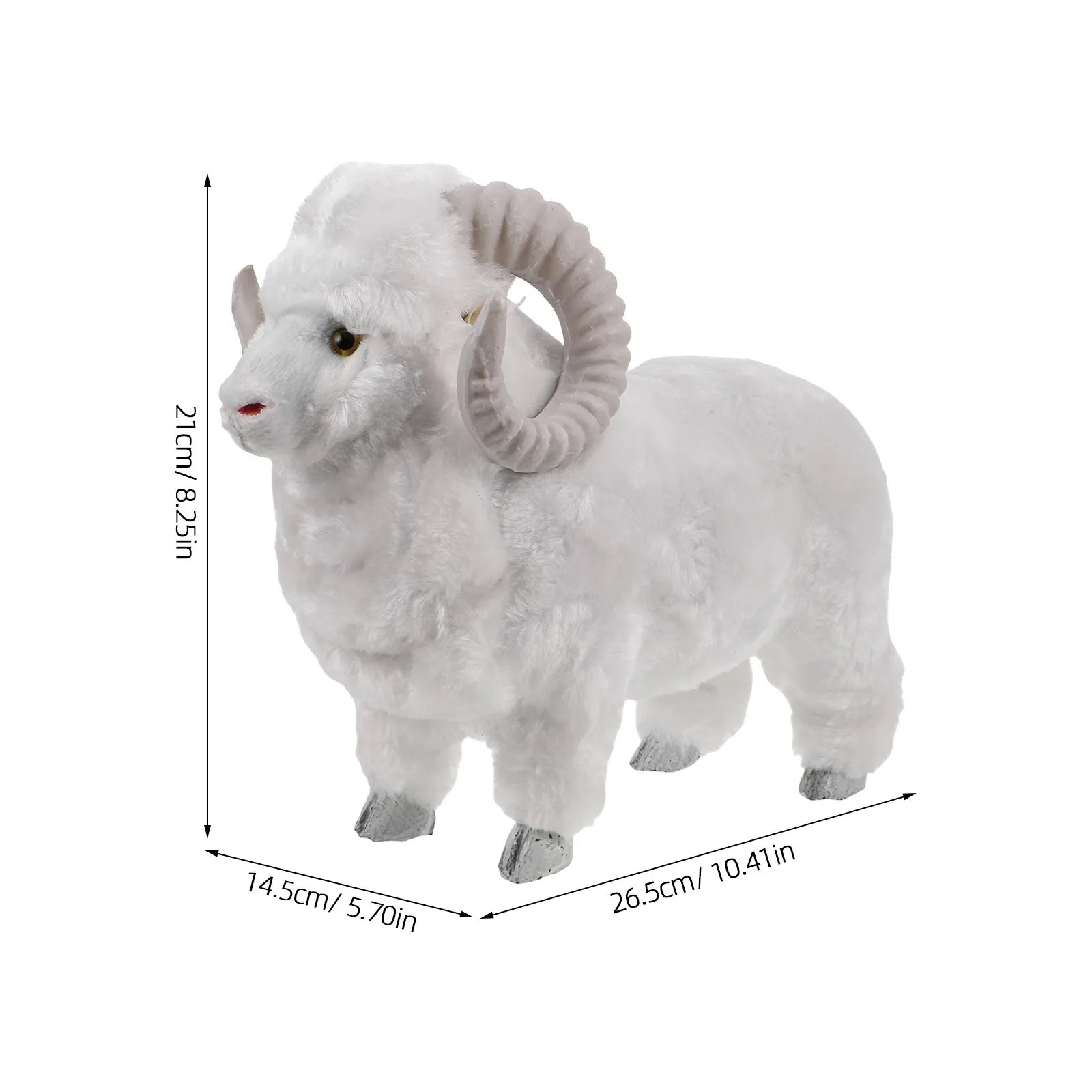 Realistic Sheep Simulation Artificial Lifelike Farm Animal Desktop Ornament Office Garden Decoration Table Centerpiece Sheep - view 4