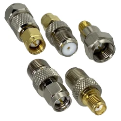 Adaptador de piezas F TV a SMA, enchufe macho y hembra, conector Coaxial RF recto para terminales de cable de antena