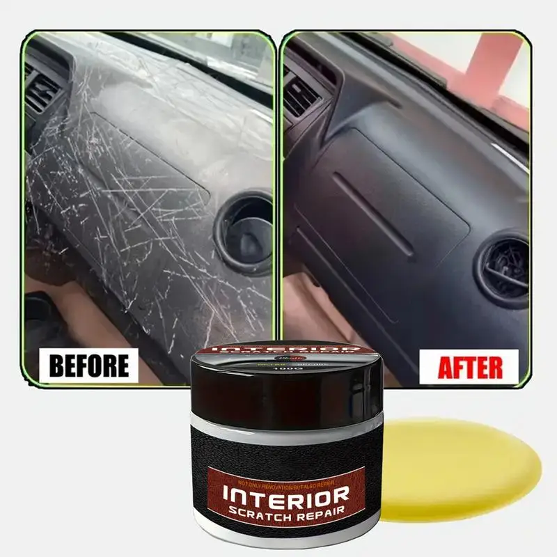 100g Car Plastic Refurbished Plating C rystal Coating Agent Wax Auto Dashboard Interior Plastic Scratch Remover Renovated Wax