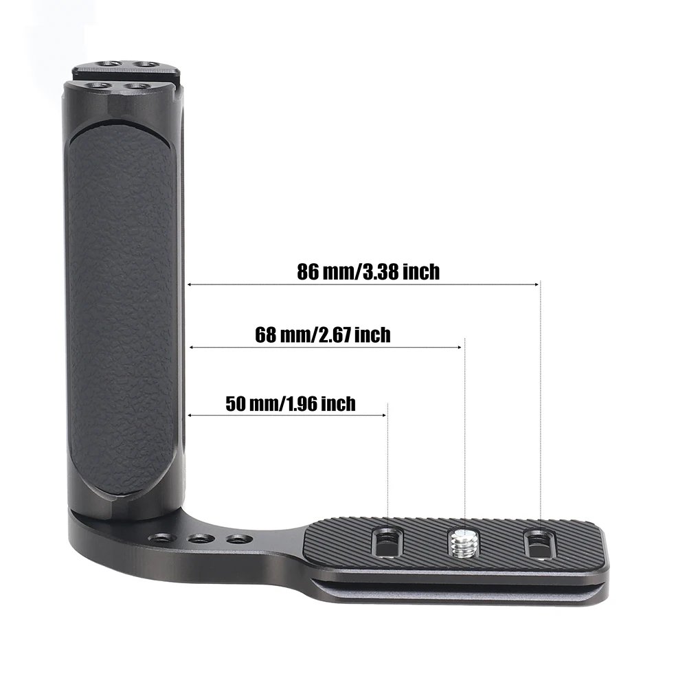 

FOTGA Handgrip Universal Handle Mini Vertical Shooting L Plate Bracket with Cold Shoe for Microphone LED Light for DSLR Camera