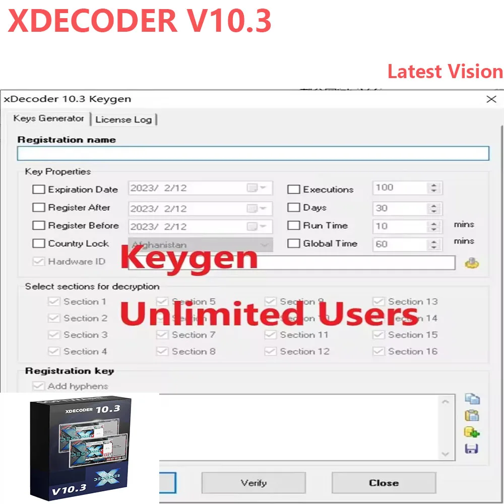 XDecoder 10.3 OBD2 Scanner with Keygen DTC Remover DTC OFF Delete Car Accessories Disable Error Off DTC Remover for Many Laptops