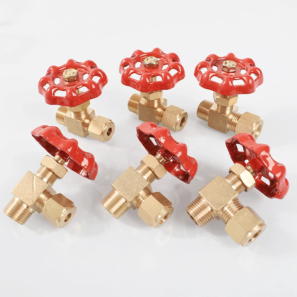 M12-M22 1/8 "1/4" 3/8 "1/2" BSP mężczyzna x 6 8 10 12mm kompresja Union Tube mosiądz prosto kolanko zawór iglicowy kontroler Flowe — zdjęcie 4