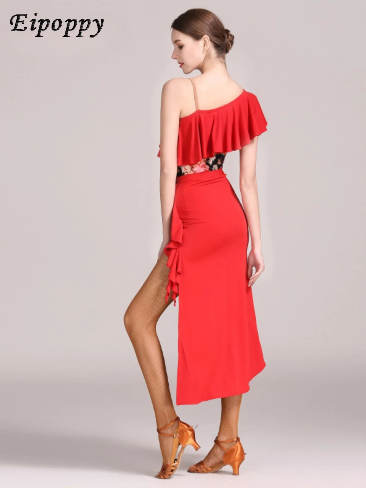 Gonna a doppio strato in composito estivo con cinturino gonna da ballo latino