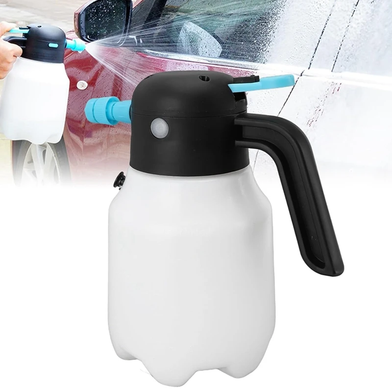 Pulverizador de espuma para coche eléctrico ABVJ-1.8L, rociador de espuma con batería de 2000Mah, rociador de espuma con bomba inalámbrica para riego