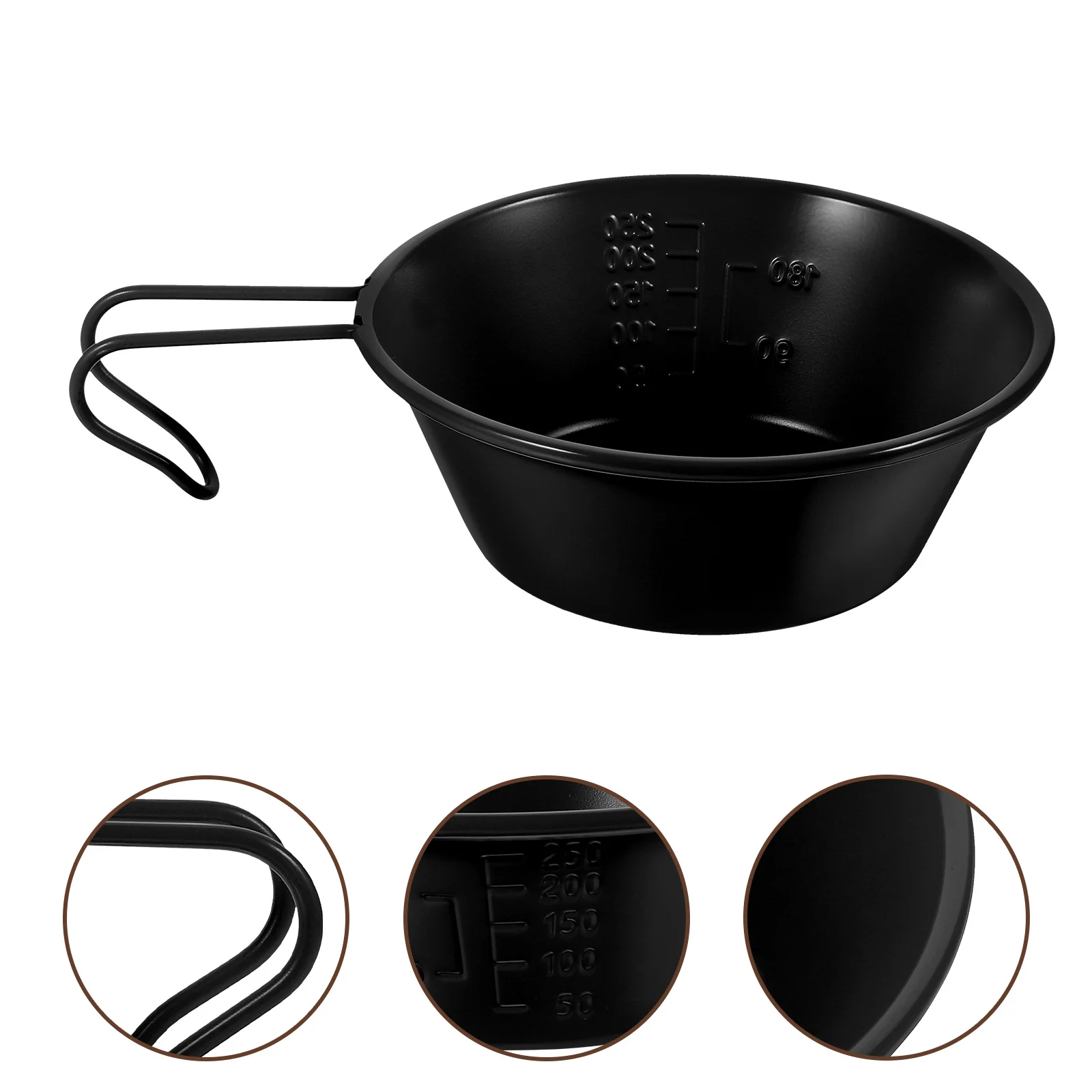 

Camping Bowl Stainless Steel Snow Shovel Design Outdoor Cooking Soup Cup Handle Lightweight Durable Practical Camping Accessory