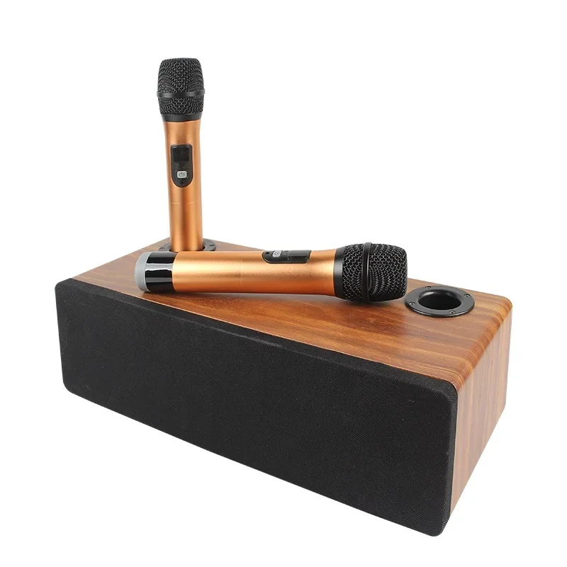 

Professional Karaoke Wireless Microphone System Audio Set UHF Handheld Mic Blueteeth Speaker for Party Karaoke Church Meeting