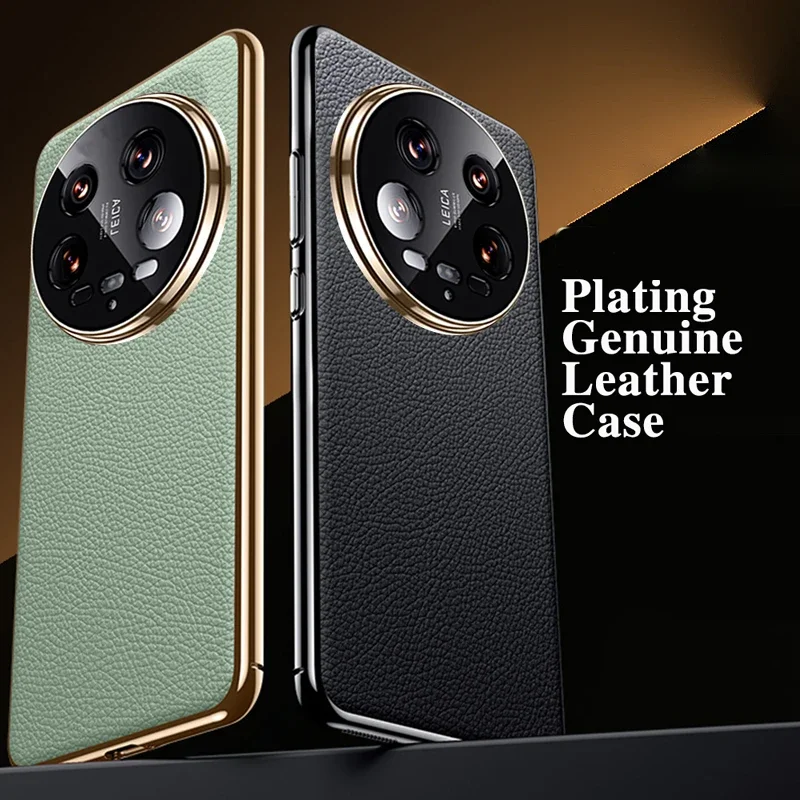 

For XiaoMi Mi 15 Pro 14 Ultra Leather Phone Case Full Camera Lens Protection Shockproof Hard Plating Back Cover Cases