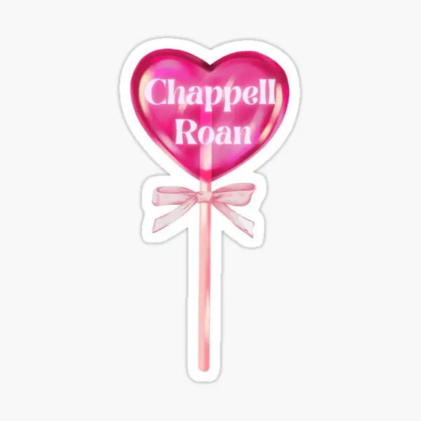 Chappell Roan Pink Lollipop  5PCS Stickers for Room Home Art Stickers Luggage Wall Decor  Funny Cute Water Bottles Car Print