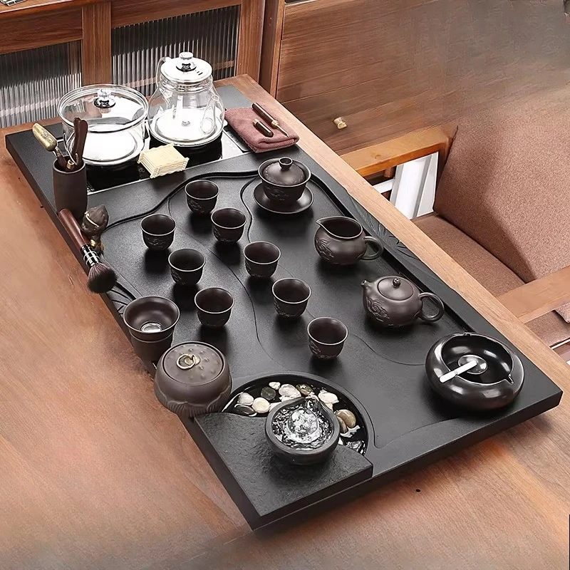 Rectangle Hospitality Tea Tray Kung Fu Smoking Ceremony Vintage Living Room Tea Tray Drainage Chinese Chinese Home Decorationgs