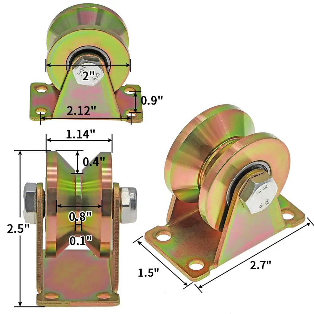 Imagem -04 - V-groove Roda para Invertido V-track Rolling Gate Pesados Rodízios Rígidos Roda para Rolling Gate 2