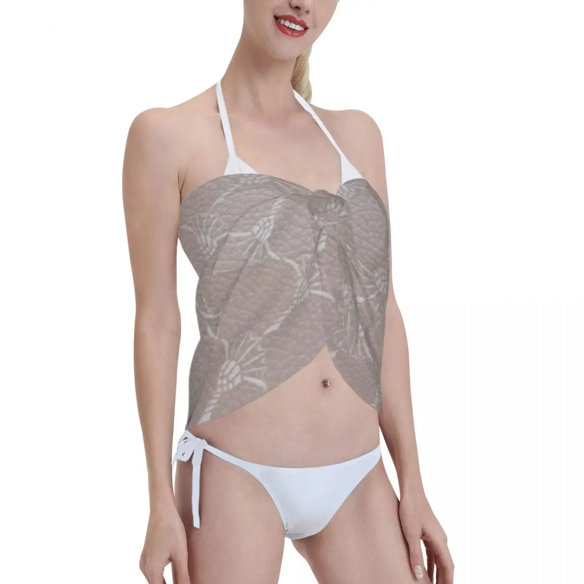 ที่กําหนดเองสําหรับชุดว่ายน้ํา J-joops รูปแบบผู้หญิงสั้น Sarongs Beach Wrap ผู้หญิงชายหาดบิกินี่ Wrap Sarongs ชุดว่ายน้ํา Coverups