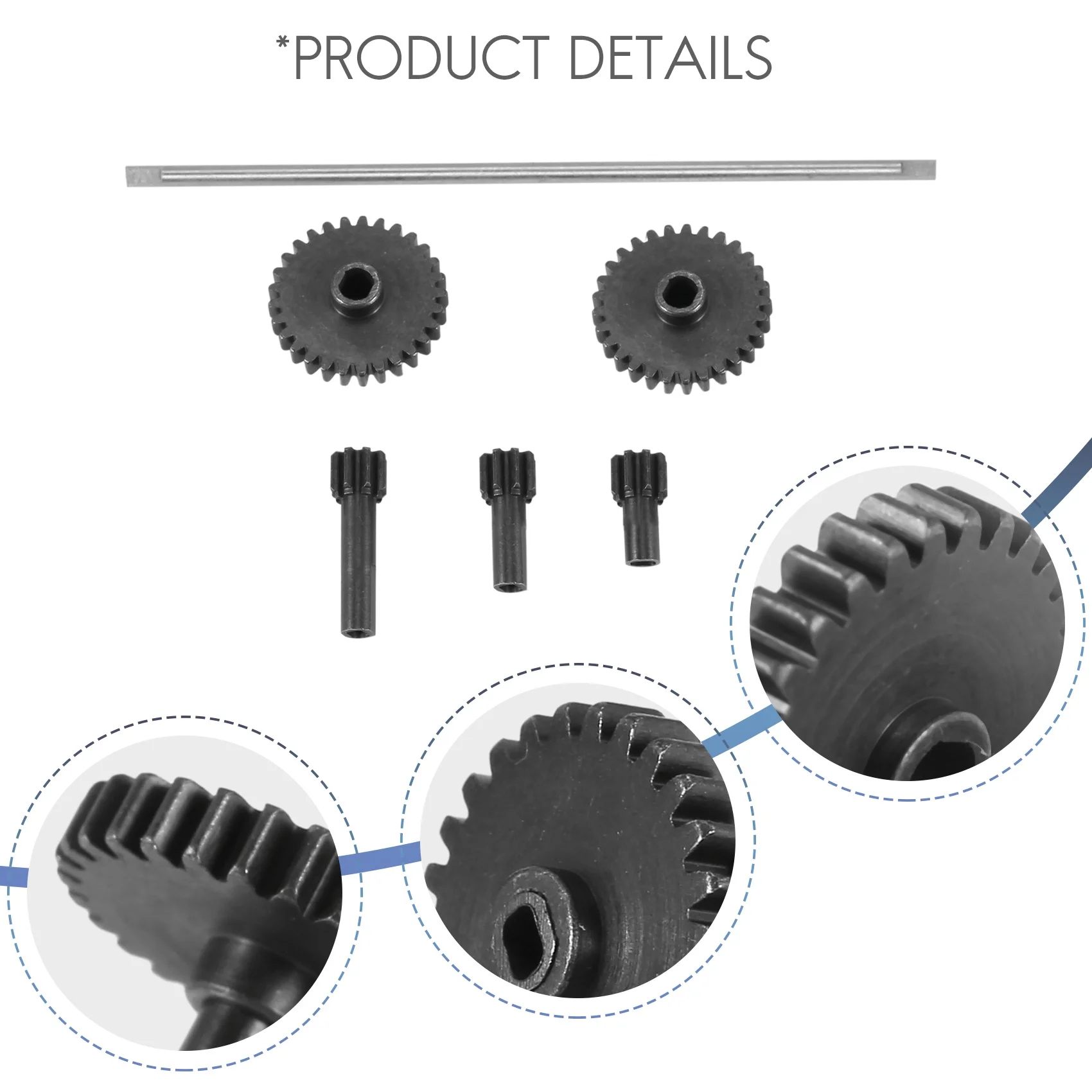 Zestaw przekładni napędowej z metalowym wałem napędowym Cetner do Wltoys K969 K979 K989 P929 P939 1/28 RC Car Upgrade Parts